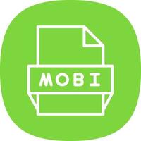 icono de formato de archivo mobi vector