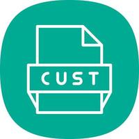 Cust File Format Icon vector