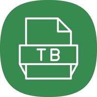 Tb File Format Icon vector