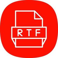 Rtf File Format Icon vector