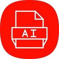 Ai File Format Icon vector