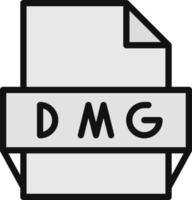 icono de formato de archivo dmg vector