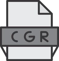 icono de formato de archivo cgr vector