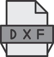 Dxf File Format Icon vector