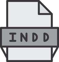 icono de formato de archivo indd vector