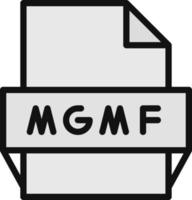 icono de formato de archivo mgmf vector
