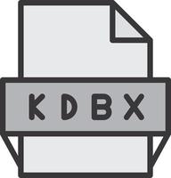 Kdbx File Format Icon vector