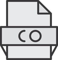 Co File Format Icon vector