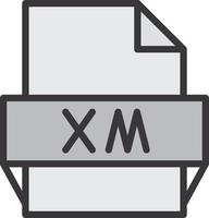 Xm File Format Icon vector