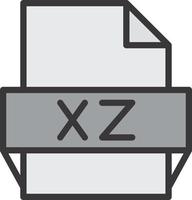 icono de formato de archivo xz vector