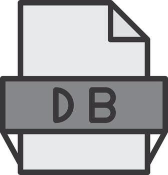 Db File Format Icon vector