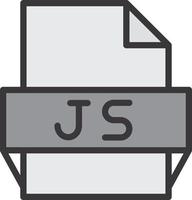 icono de formato de archivo js vector