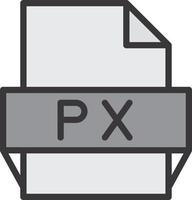 icono de formato de archivo px vector