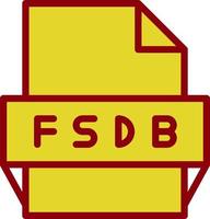 Fsdb File Format Icon vector