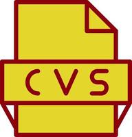 icono de formato de archivo cvs vector