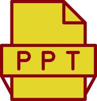 Ppt File Format Icon vector
