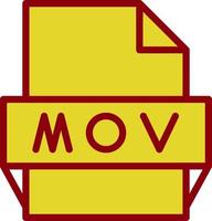 Mov File Format Icon vector