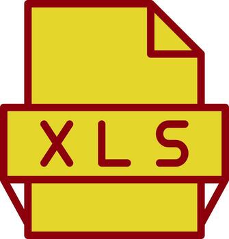 icono de formato de archivo xls vector