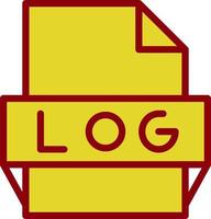 Log File Format Icon vector