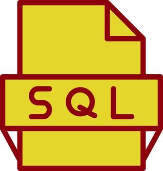 icono de formato de archivo sql vector