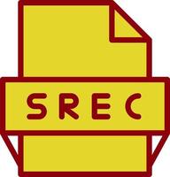 icono de formato de archivo srec vector