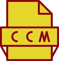 icono de formato de archivo ccm vector