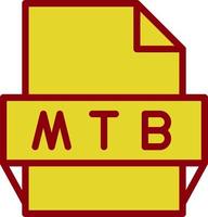 Mtb File Format Icon vector