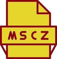 icono de formato de archivo mscz vector