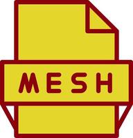 Mesh File Format Icon vector