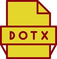 Dotx File Format Icon vector