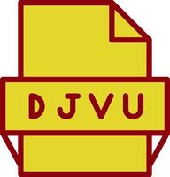 Djvu File Format Icon vector