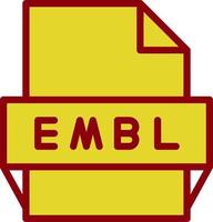 Embl File Format Icon vector