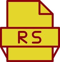 Rs File Format Icon vector