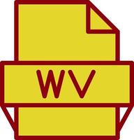 Wv File Format Icon vector