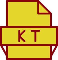 Kt File Format Icon vector