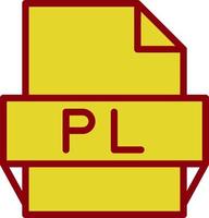 Pl File Format Icon vector