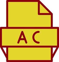 Ac File Format Icon vector