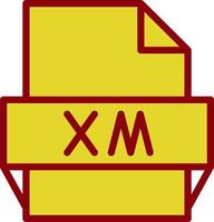 Xm File Format Icon vector