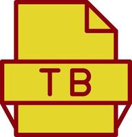 Tb File Format Icon vector