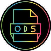 icono de formato de archivo ods vector