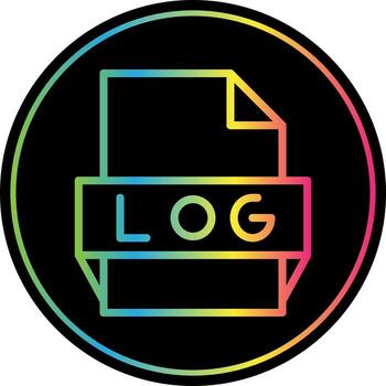 Log File Format Icon vector