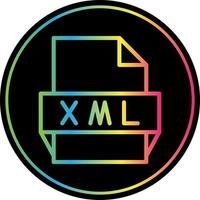Xml File Format Icon vector