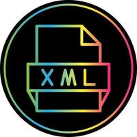 icono de formato de archivo xml vector