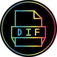 Dif File Format Icon vector