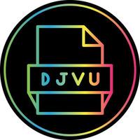 Djvu File Format Icon vector