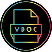 Vdoc File Format Icon vector