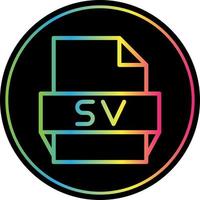 Sv File Format Icon vector