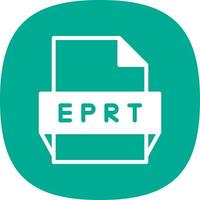 icono de formato de archivo eprt vector