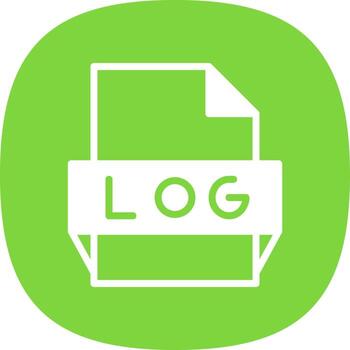 Log File Format Icon vector