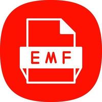 icono de formato de archivo emf vector